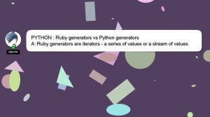 PYTHON : Ruby generators vs Python generators