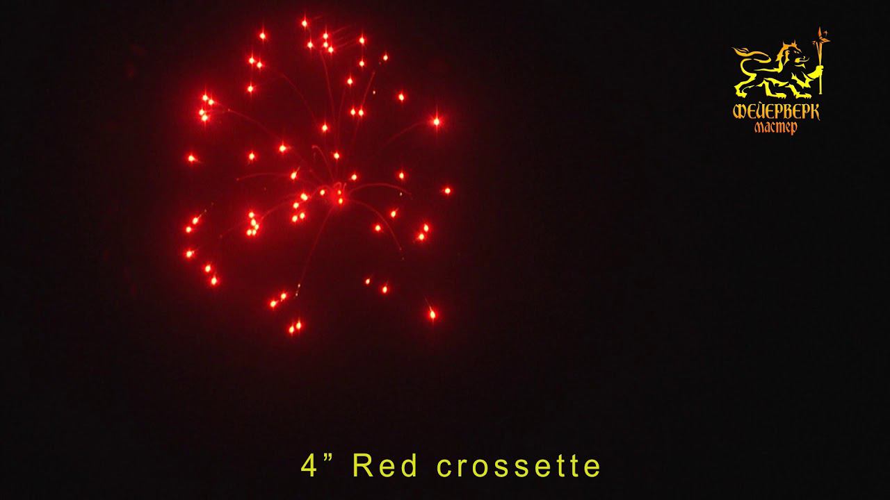 4" Red crossette