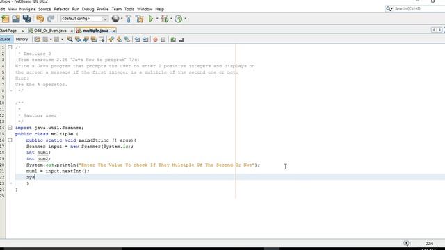 Java Exercise_3 : multiple integers смотреть онлайн
