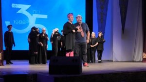 Молодёжь Топановского театра с поздравлениями театра "Читіген" с 35-летием