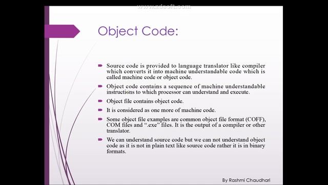 Concept of Source code, Object code, Executable code