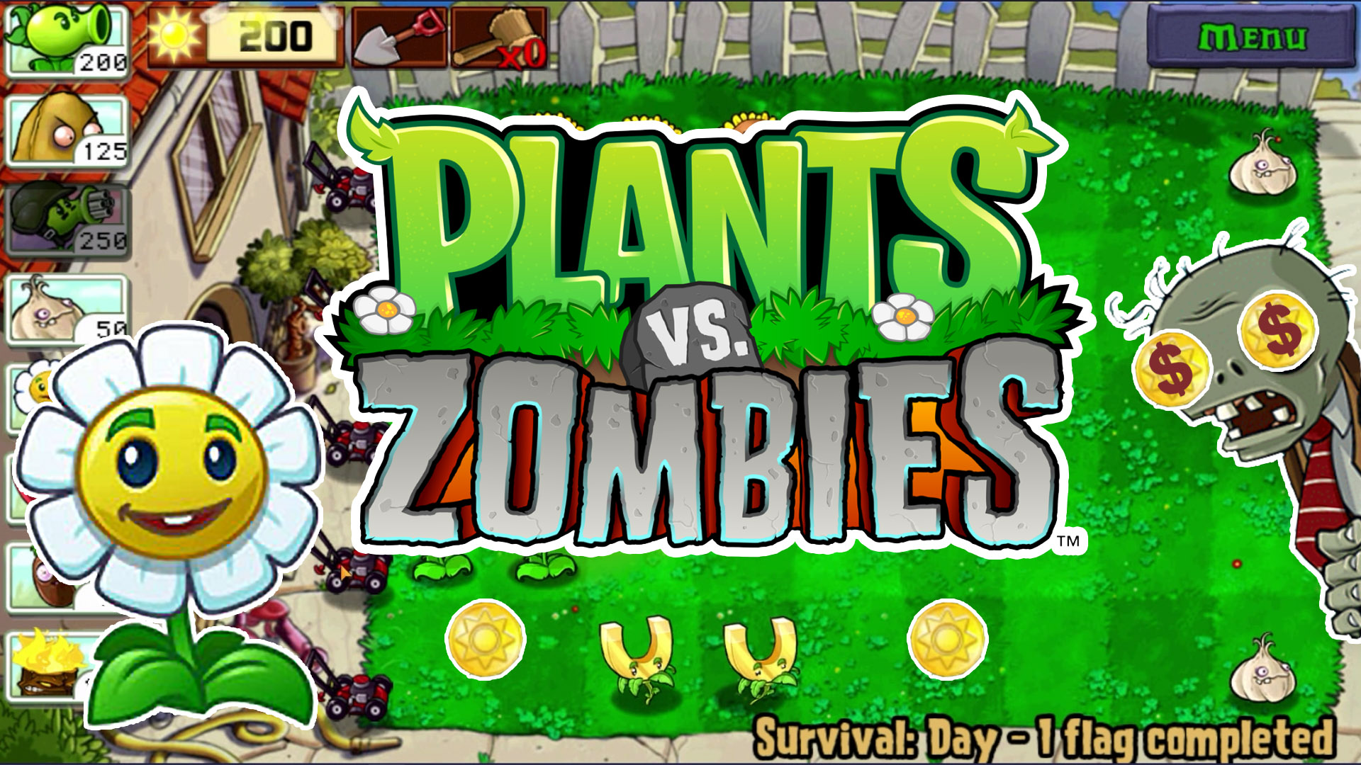 Plants vs Zombies Money Farm| Растения против Зомби пытаюсь фармить монеты!
