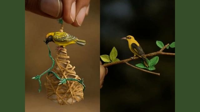 Миниатюрные птицы из бумаги индийских художников Найан Шримали и Вайшали Чудасама смотреть онлайн