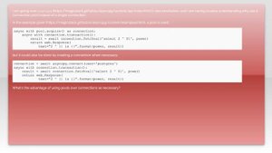 asyncpg - connection vs connection pool