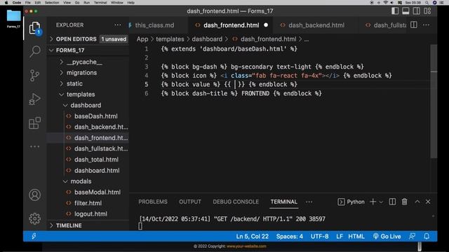 DJANGO FULL STACK APP | Updated 2022 | ADVANCED Crash Course | Bootstrap 5 | No scripts | Part #17 смотреть онлайн