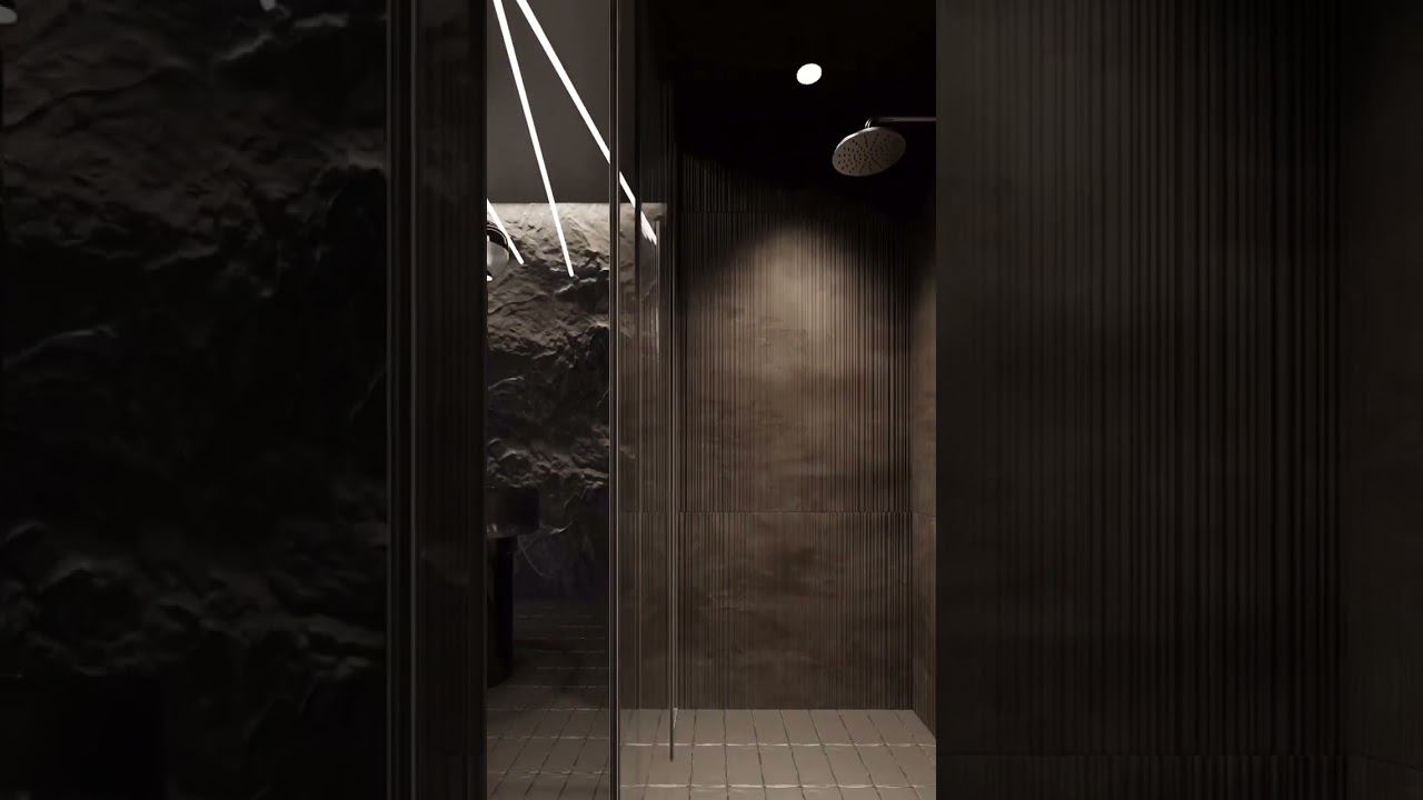 Стильная ванная комната в тёмных тонах. #interiordesign #ваннаякомнатадизайн #дизайнинтерьераспб