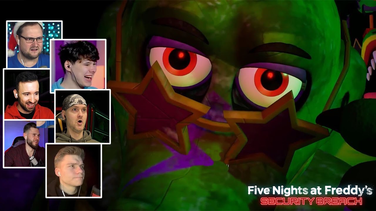 Реакция Летсплейщиков на Босса Монтгомери в Five Nights at Freddy’s Security Breach