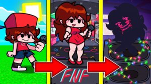 Как менялась ГЁРЛФРЕНД и её жизненный цикл в майнкрафт ! Эволюция GIRLFRIEND FNF MINECRAFT