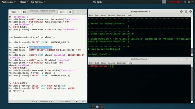 Managing Users And Roles In MariaDB MySQL смотреть онлайн
