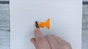 Маленькие и прикольные рисунки по клеточкам ? Рыбка в шляпе / Лайк АРТ