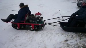 мотобуксировщик с двигателем от мопеда 80 см3