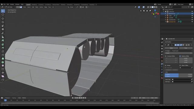 моделирование танка в Blender