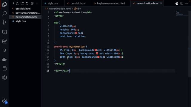 How to make CSS animation infinite | Keyframes in CSS and HTML