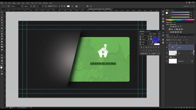 Business card design in Photoshop CC | Business Card Tutorials смотреть онлайн