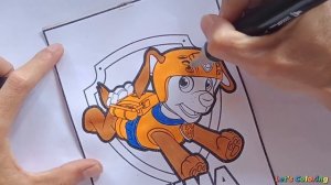 Fun Coloring Paw Patrol - Zuma | Let's Coloring