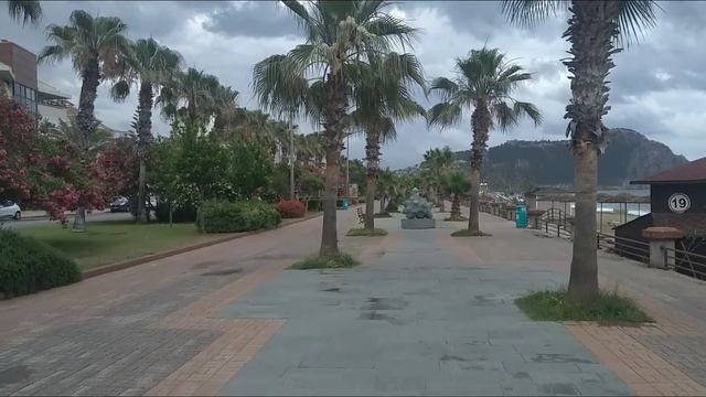 Турция Алания Alanya.  Пляж Клеопатра Набережная Клеопатра Beach Kleopatra. City guide Alanya