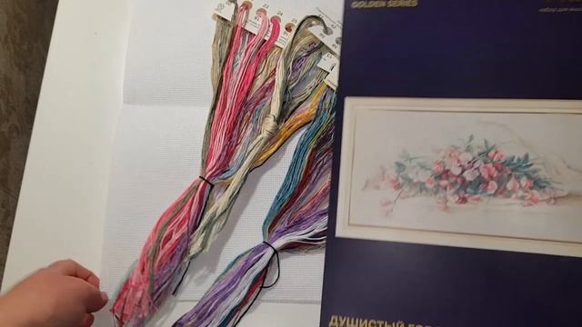 Обзор наборов от Panna Золотая серия. Душистый горошек и Девушка с корзиной цветов. смотреть онлайн