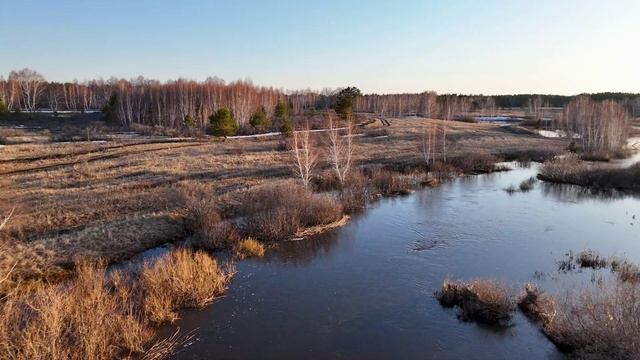 р. Талкара - Весна - Разливы  - Половодье - Закат