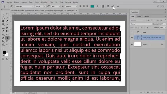 Manejo de texto en Photoshop смотреть онлайн