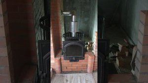 Обкладывание печи Везувий кирпичем