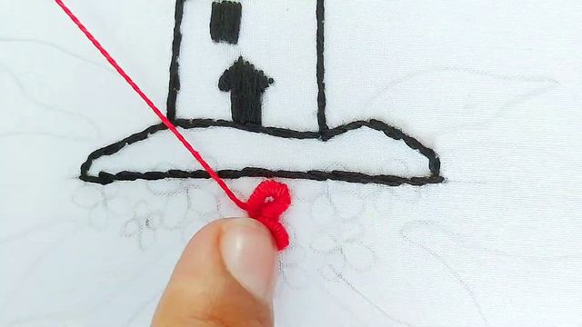 How to embroider a Lighthouse with beautiful embroidery flowers
