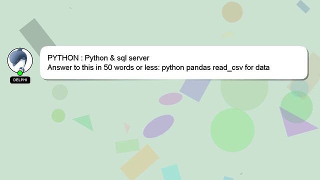 PYTHON : Python & sql server смотреть онлайн