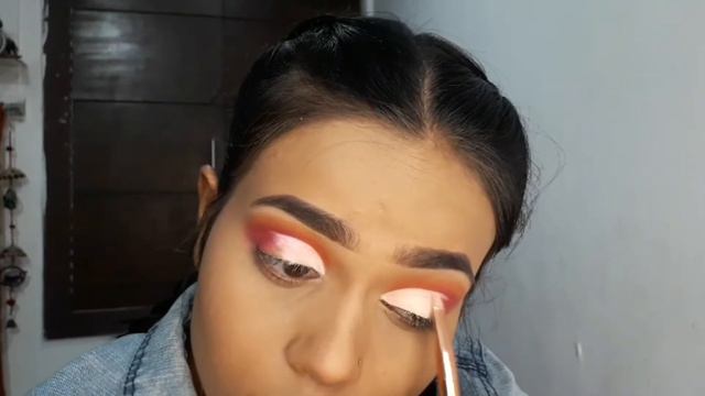 Bright colorful half cut crease makeup tutorial | pink n orange eye makeup смотреть онлайн