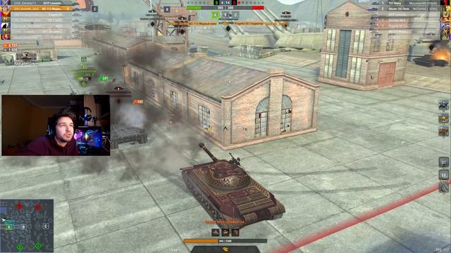 БЕЗУМНЫЙ ТЯЖЕЛЫЙ ТАНК ВАЛИТ ПРЯМО НА ХОДУ ● КОРОЛЬ ДПМ БЛИЦА ● WoT Blitz смотреть онлайн