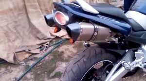 Прямоточный глушитель с заглушкой для мотоцикла универсальный