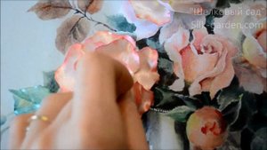 Вышивка лентами - Розы пастель