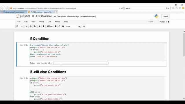 Python Course:If-else condition ,elif and Nested Condition with Jupyter notebook смотреть онлайн