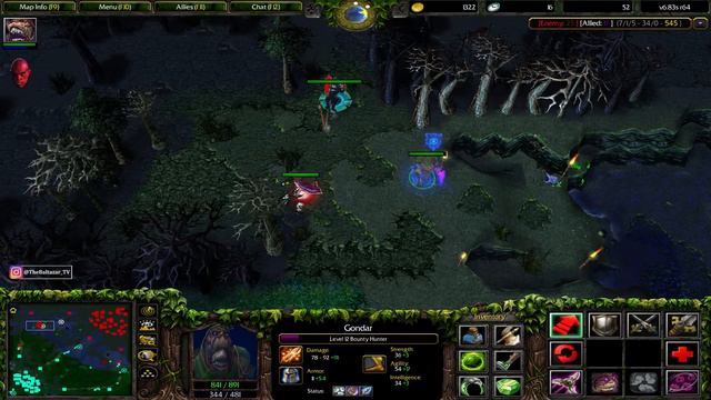 DOTA BOUNTY HUNTER FAST BATTLE FURY: GONDAR vs LUNA смотреть онлайн