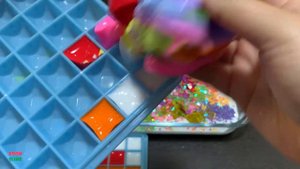 EYE SHADOW AND GLITTER AND CLAY ! Mixing Random Things Into GLOSSY Slime #5384.mp4