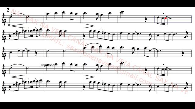 YESTERDAY - Alto Sax Eb - Sheet Music- Solo смотреть онлайн