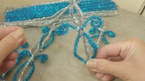 Снежинка из синельной проволоки за 5 минут ❄️//новогодние украшение //поделка новогодняя