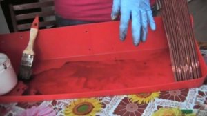 Крашу бумажные трубочки водной морилкой