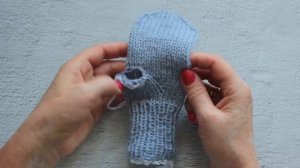 Двойные варежки спицами с анатомическим пальцем