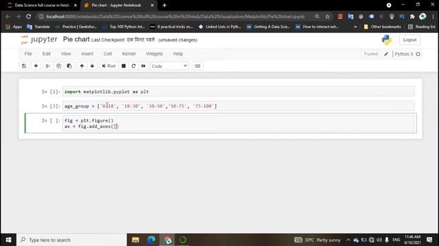 how to create pie chart in matplotlib | matplotlib pie chart | matplotlib tutorial | coding india смотреть онлайн