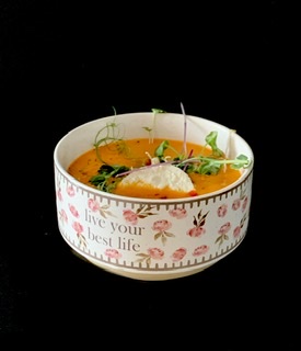 Суп - пюре из запечённых перцев