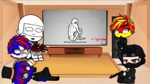 Countryhumans react to The Rubber Scp 096 (Plus MTF Squad leader and Scp 096)