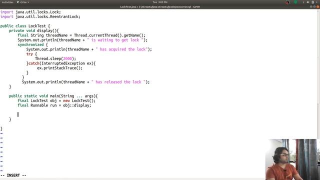 Java Live Coding : Concurrency ReentrantLock Part 1