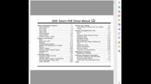 2008 Saturn Vue Owners Manual