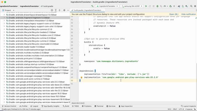 How to fix "The developer of androidx.fragment:fragment has reported version 1.0.0 as outdated".