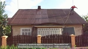 Покраска шиферной крыши второй слой Часть4 Гродно, Декабристов