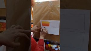 " Цветовая растяжка"- основа работы гуашью