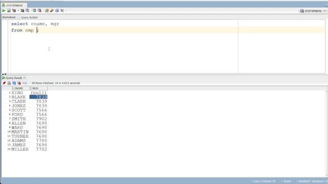 SELF JOIN in Oracle SQL | JOINS | SQL Tutorial in Telugu