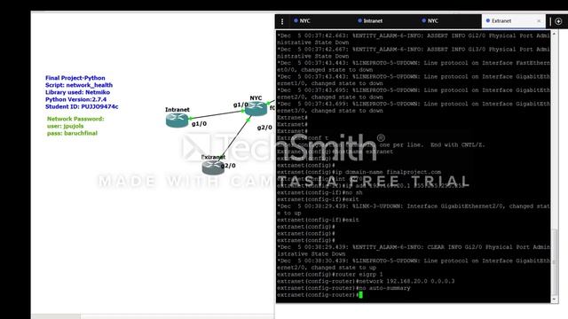 FinalProject - Python Script - Network Collector on GNS3 - Netmiko Library смотреть онлайн