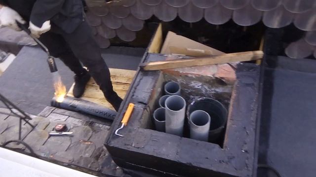 Ремонт кровли, Наплавляемая кровля монтаж (1 часть)