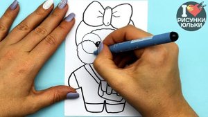 Как нарисовать уточку ЛАЛАФАН | Рисуем Утку Лалафанфан в очках | Рисунки Юльки