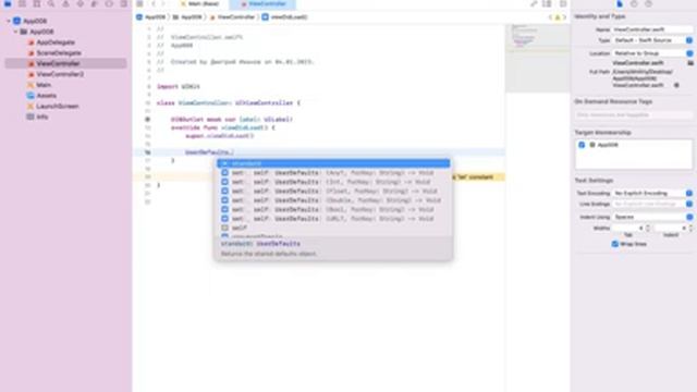 Долговременное хранение данных. UserDefaults. Swift. смотреть онлайн